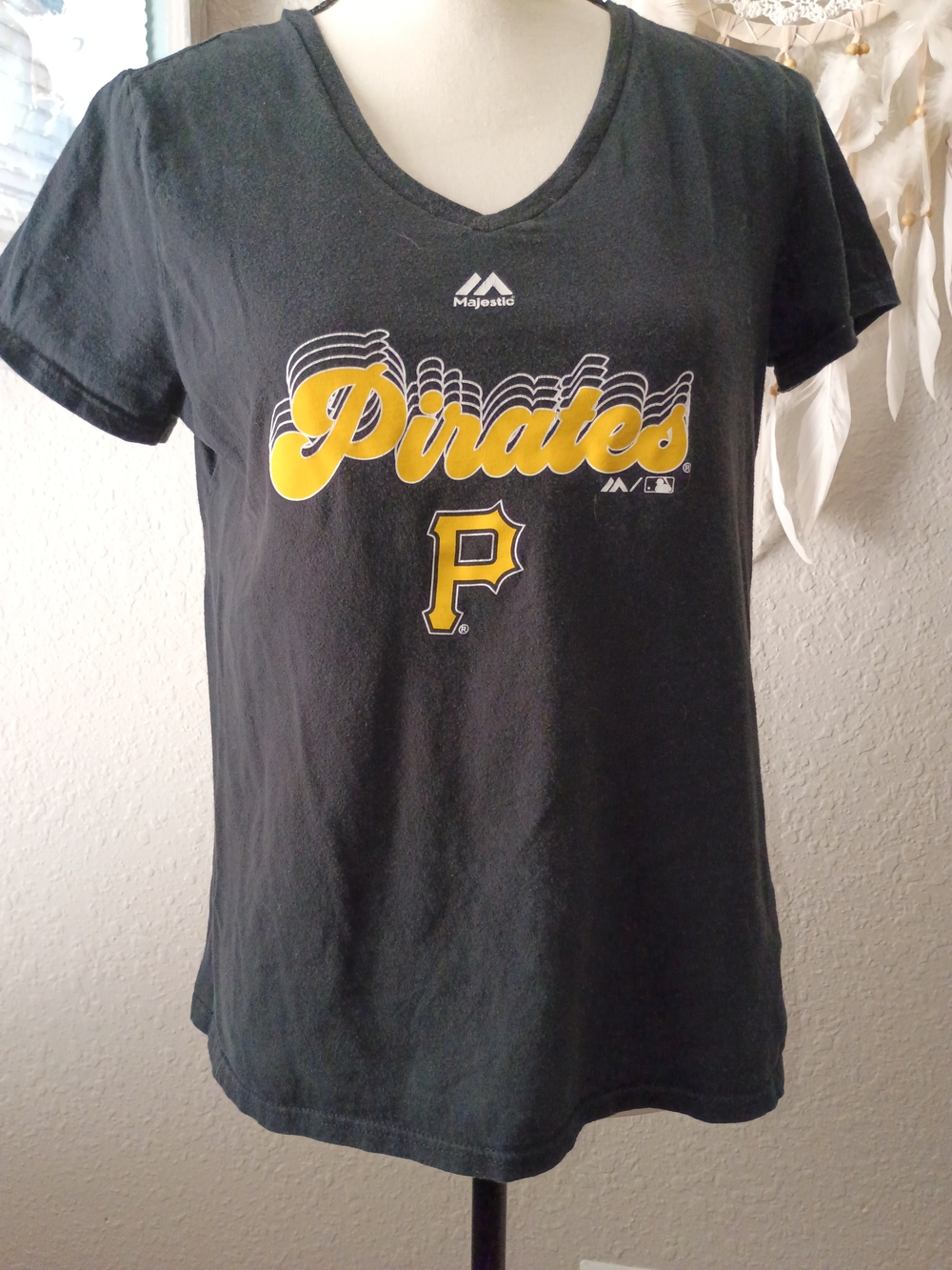 Majestic Black and Yellow Pittsburgh Pirates Short Sleeve Tee